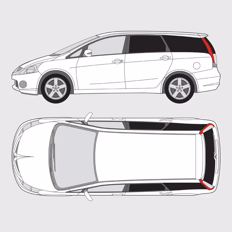 Färdigskuren solfilm till Mitsubishi Grandis | 2004-2012