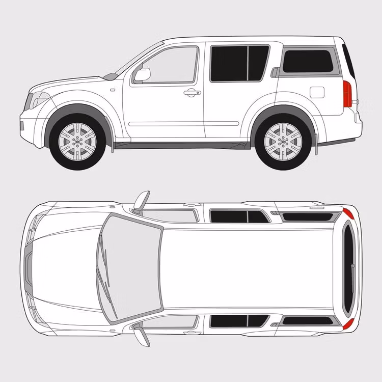 Färdigskuren solfilm till Nissan Pathfinder | 2005-2012