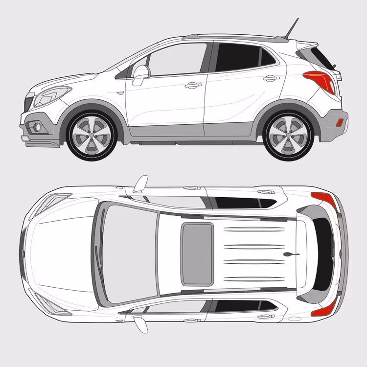 Färdigskuren solfilm till Opel Mokka | 2012-2016