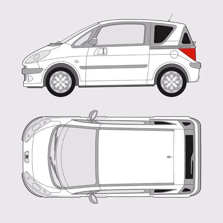 Färdigskuren solfilm till Peugeot 1007 | 2005-2009
