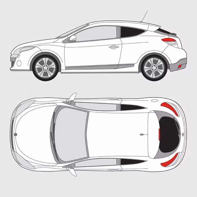 Färdigskuren solfilm till Renault Megane 3-dörrar | 2008-2015