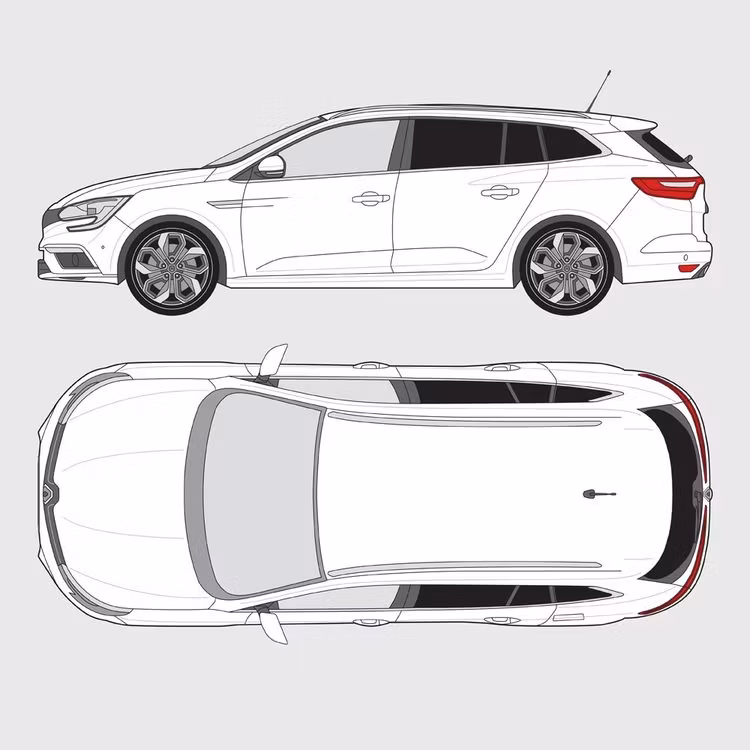 Färdigskuren solfilm till Renault Megane Sport Tourer | 2017-