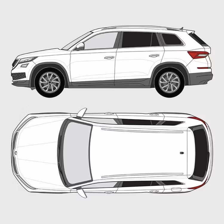 Färdigskuren solfilm till Skoda Kodiaq | 2017-2023