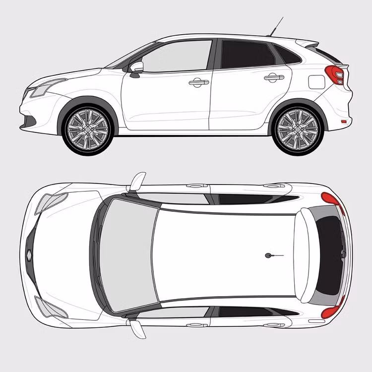 Färdigskuren solfilm till Suzuki Baleno | 2017-