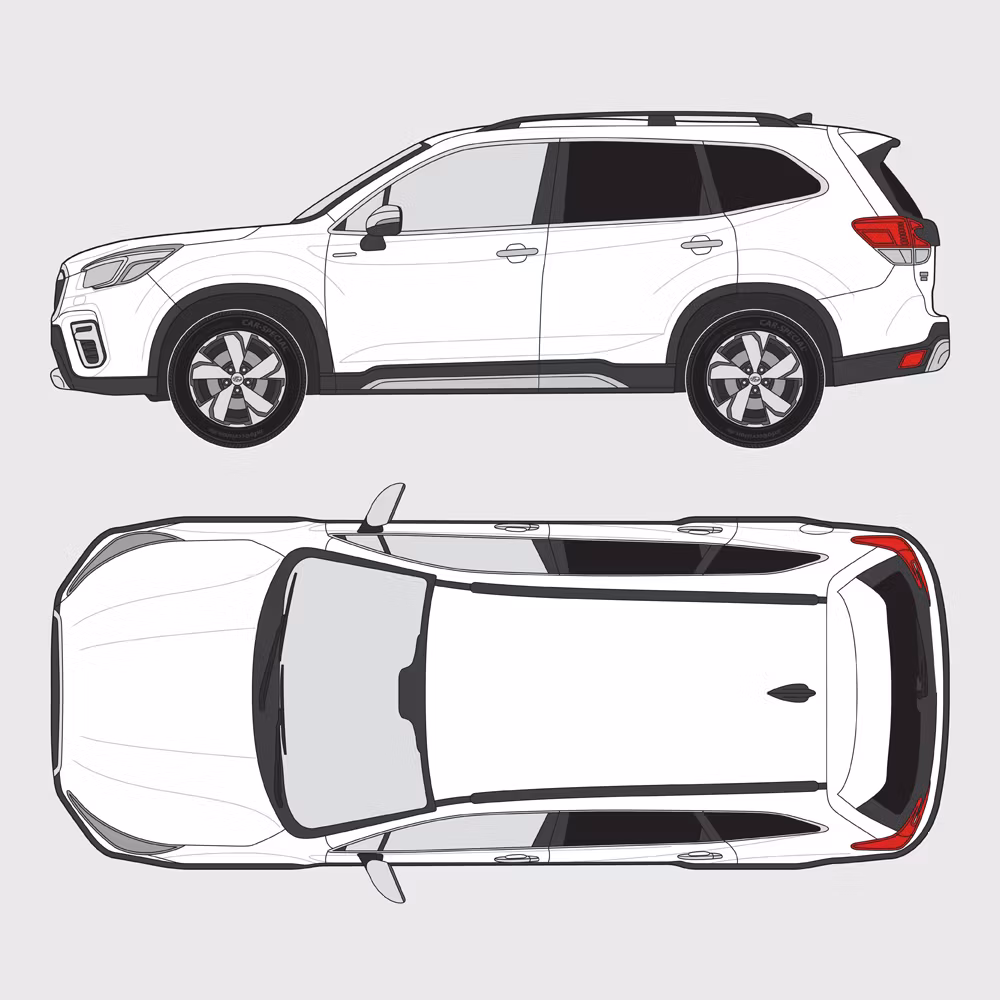 Färdigskuren solfilm till Subaru Forester | 2019-