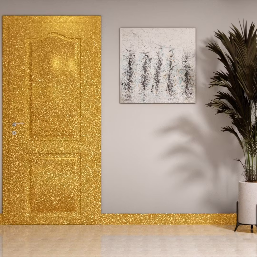 Dekorplast R6 - Gul Glitter