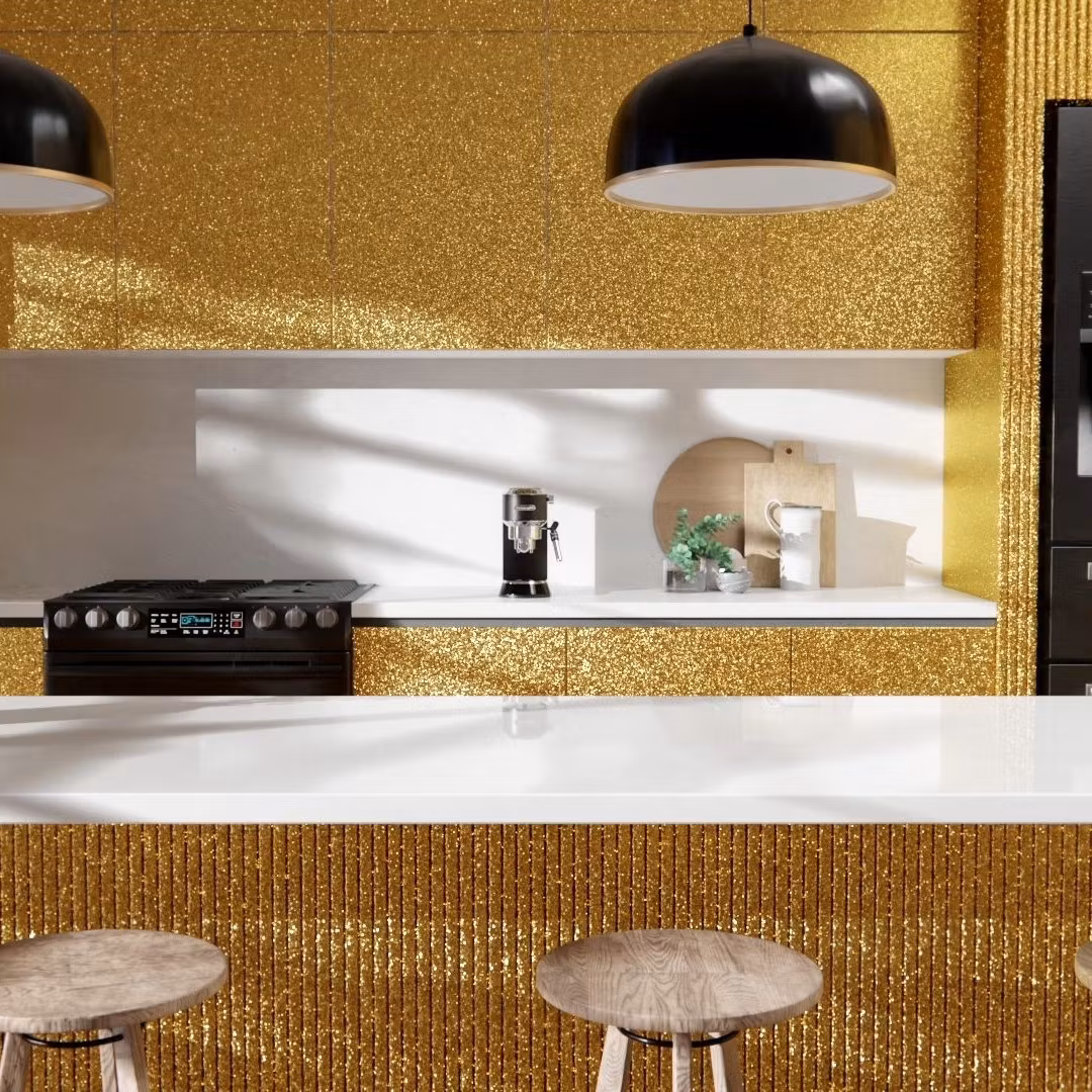 Dekorplast R6 - Gul Glitter