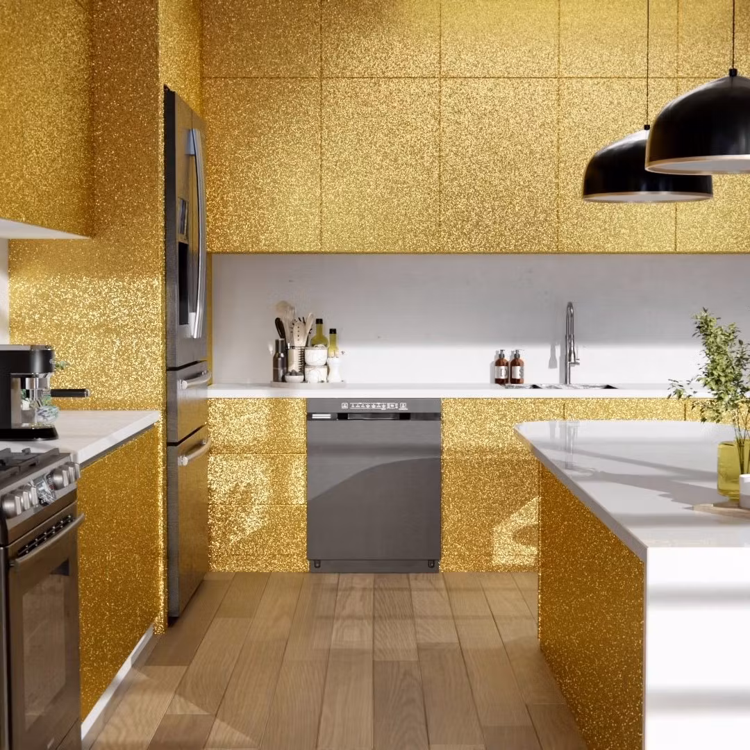 Dekorplast R6 - Gul Glitter