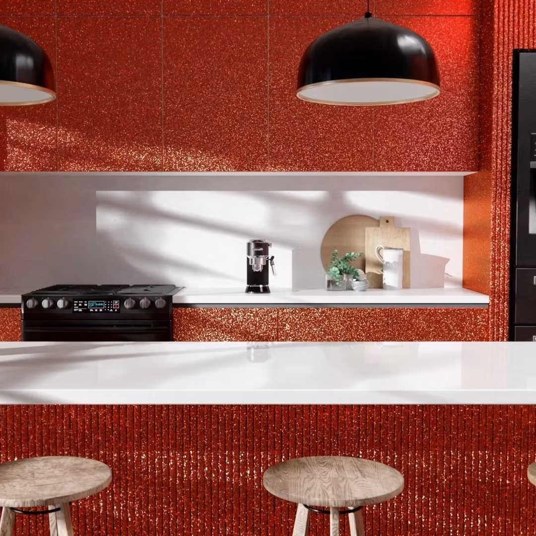 Dekorplast R8 – Rød Glitter