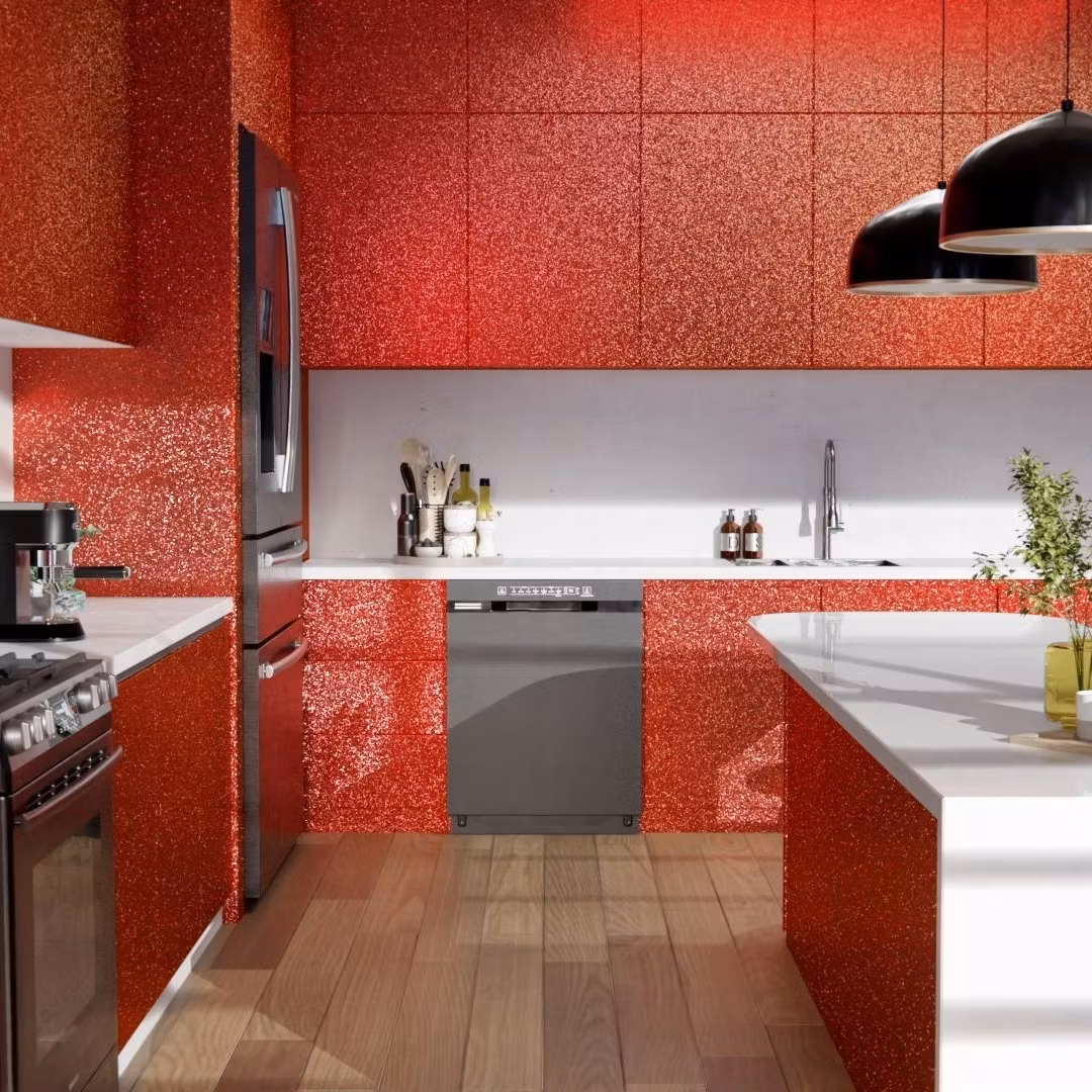 Dekorplast R8 – Rød Glitter