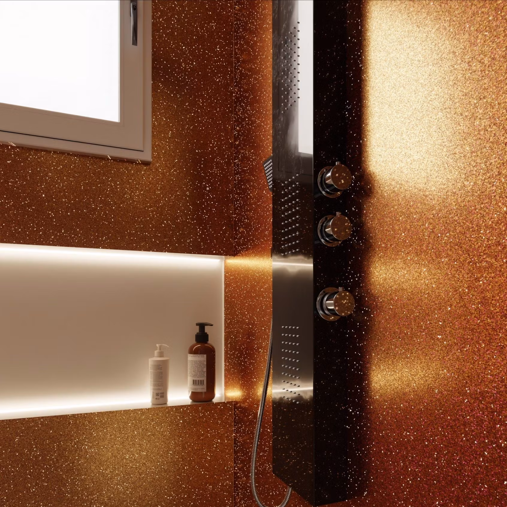 Dekorplast R10 – Kobber Glitter