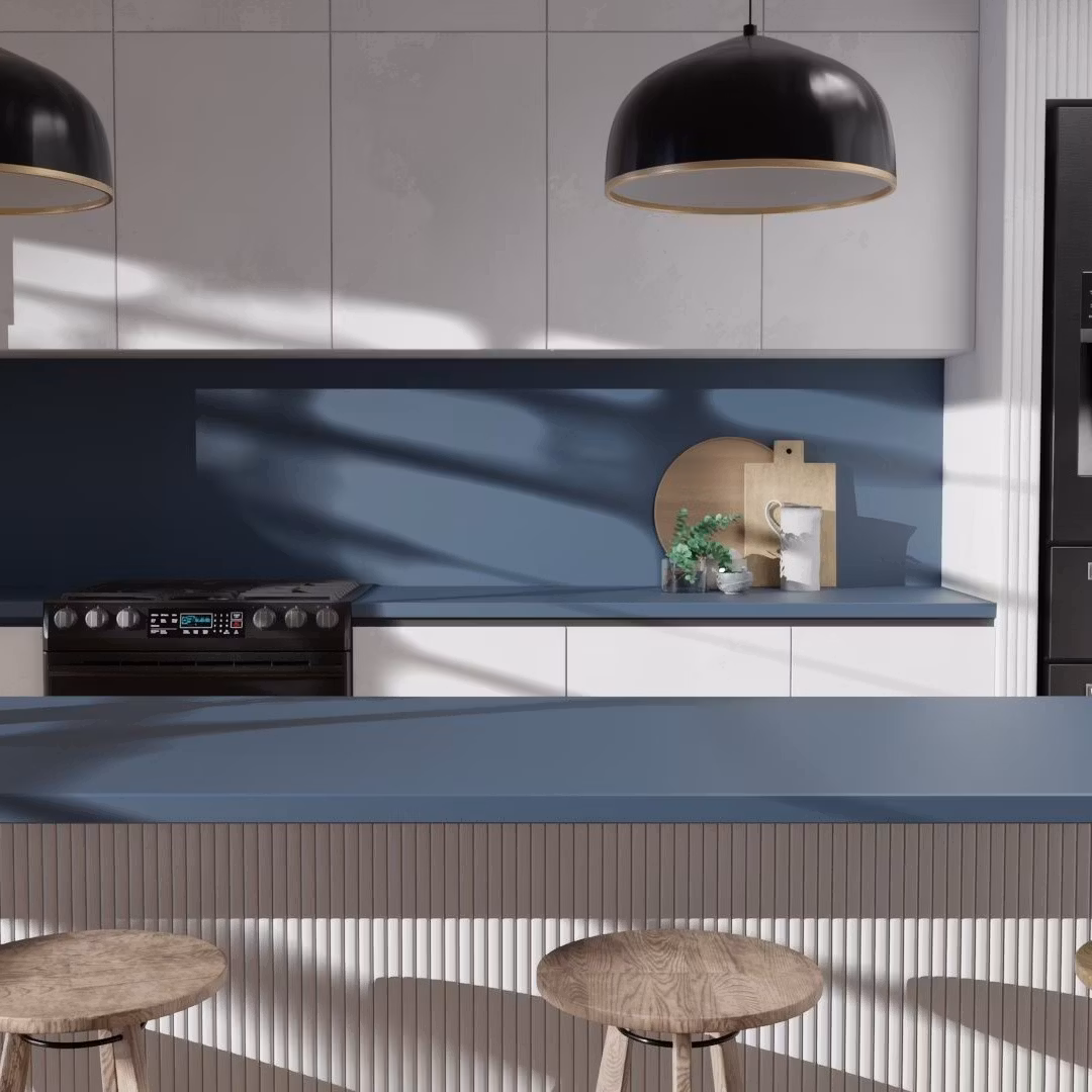 Dekorplast M6 - Stålfarvet Blå