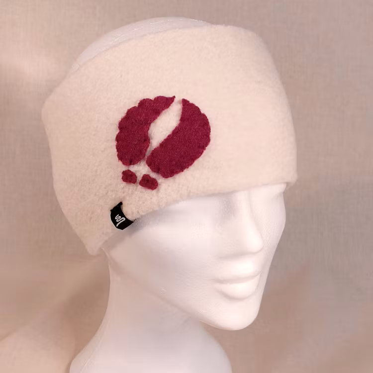 Pannband vit, cerise renspår