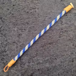 Pärlarmband 17 cm - silver och blått