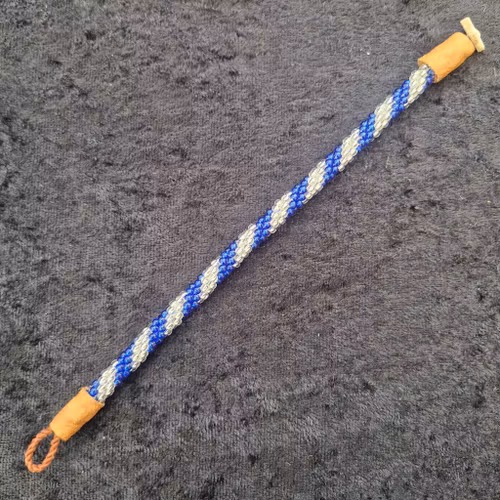 Pärlarmband 17 cm - silver och blått