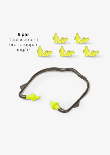 Hörselproppar med Bygel & 5 par återanvändbara öronproppar