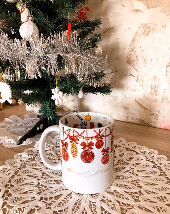 GOD JUL Nr 2- Mugg med tryck - 325 ml - Vit