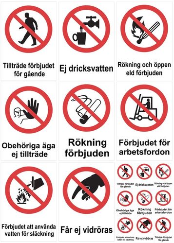 Förbudsskyltar