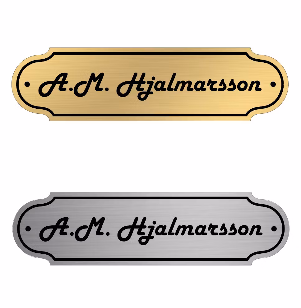 Skylt Plast Gravyr !