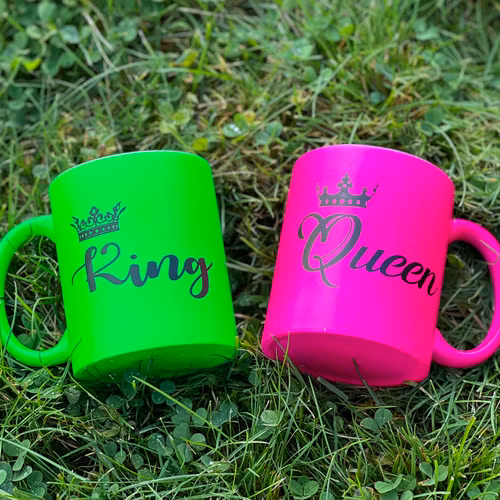 Neonmuggar – King & Queen med krona