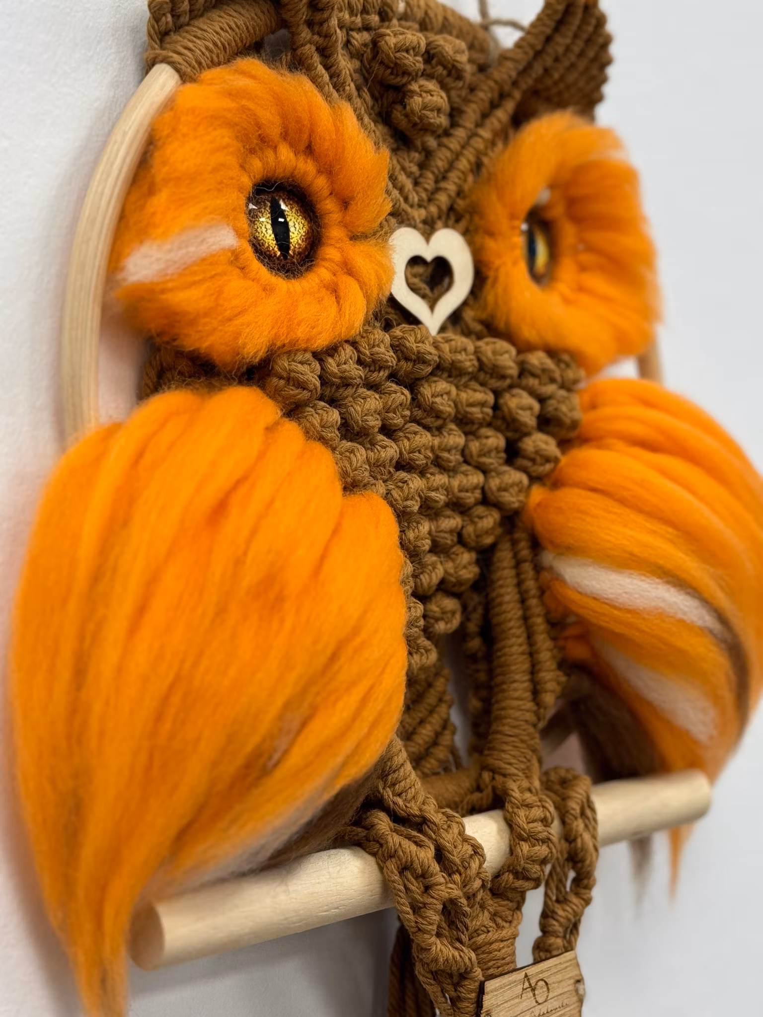 Makramé Ugglan/orange