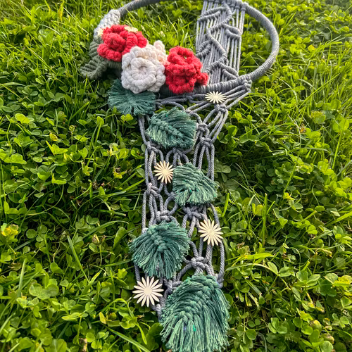 Boho Macrame med blommor