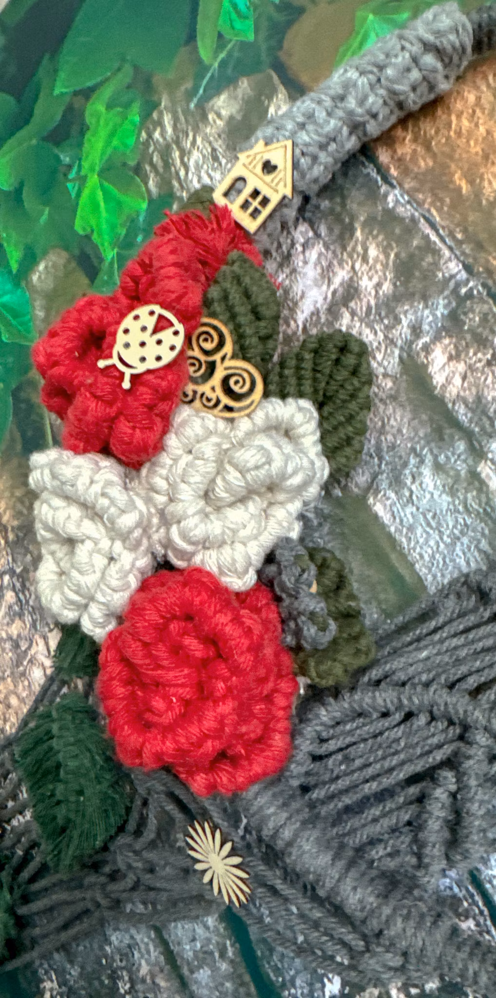 Boho Macrame med blommor