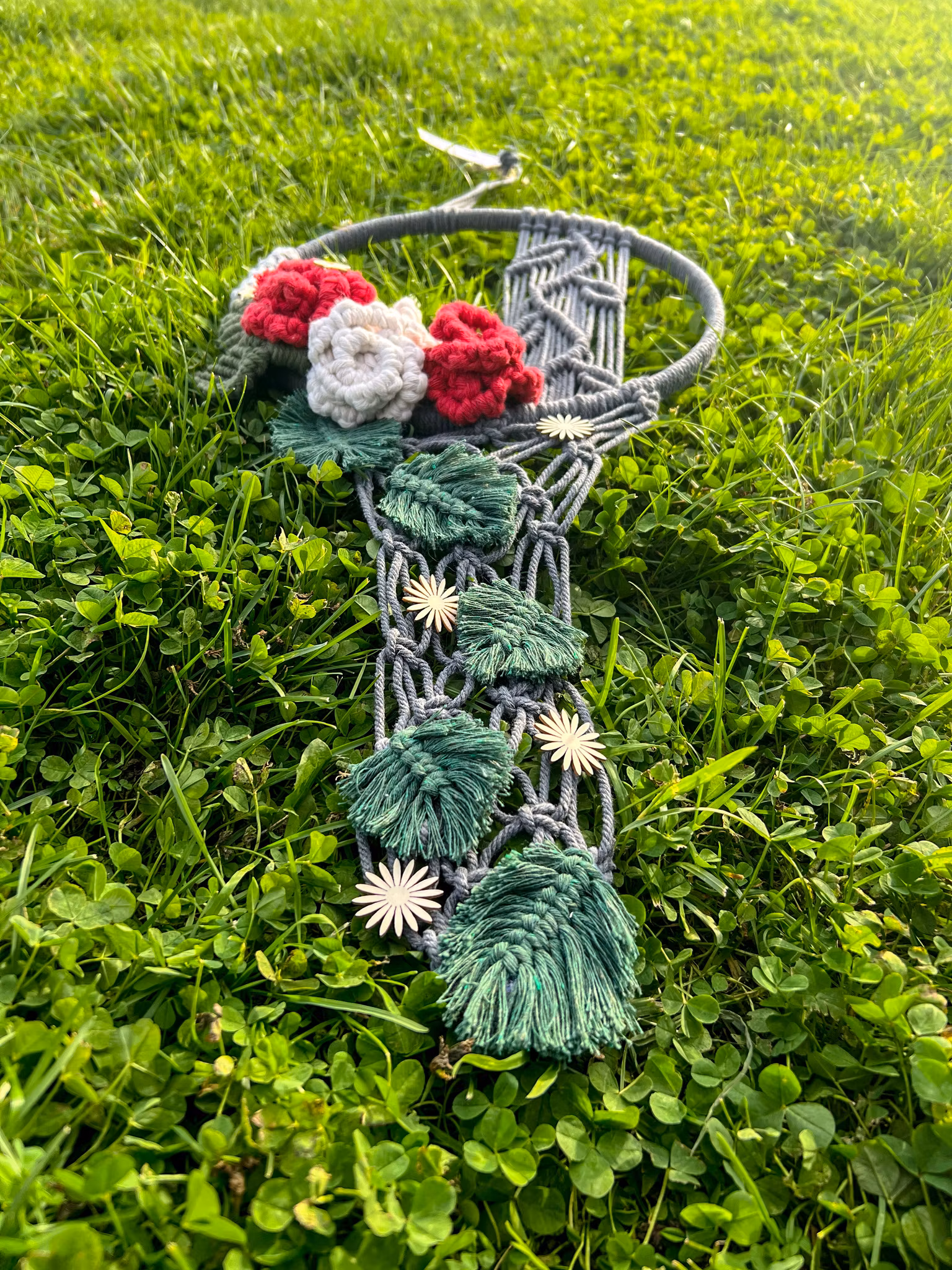 Boho Macrame med blommor