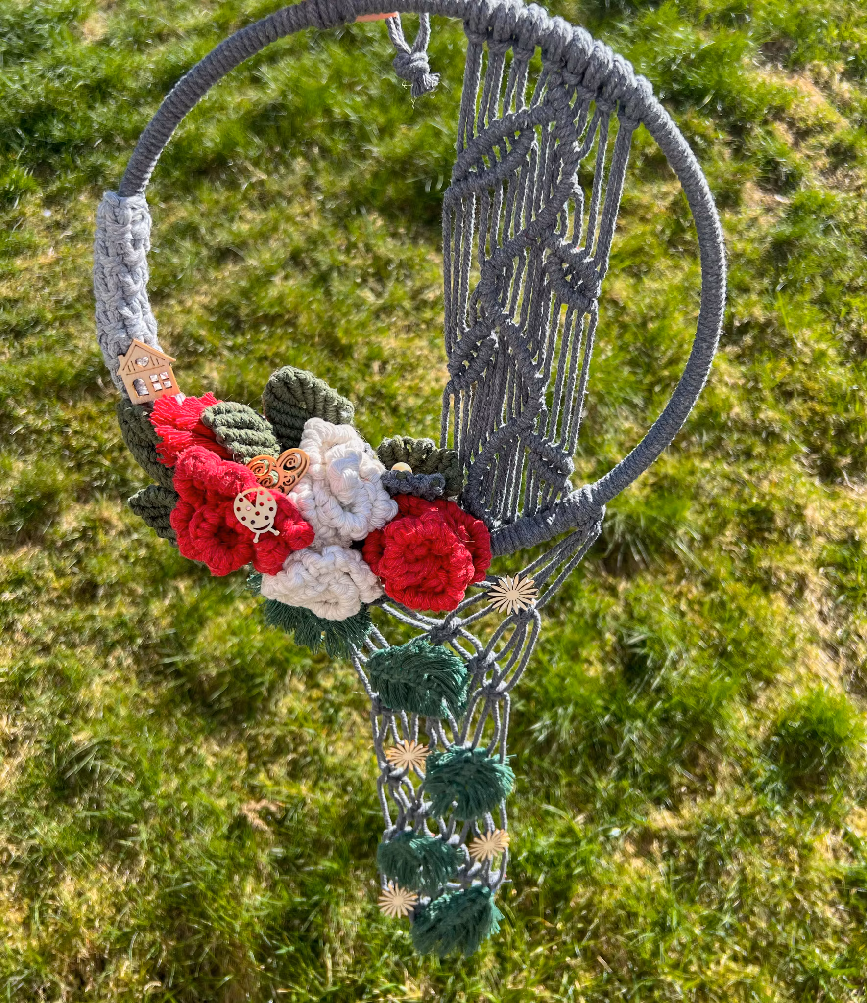 Boho Macrame med blommor