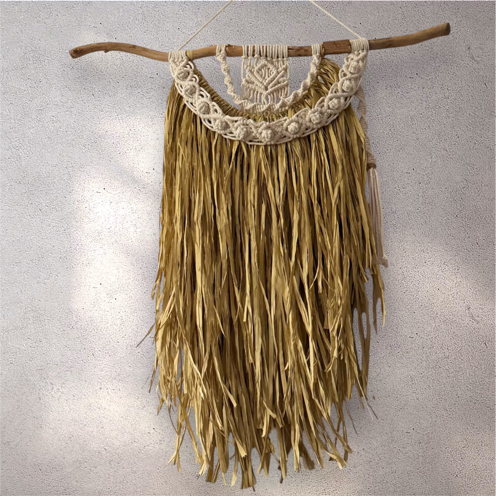 Väggbonad Raffia - Makramé