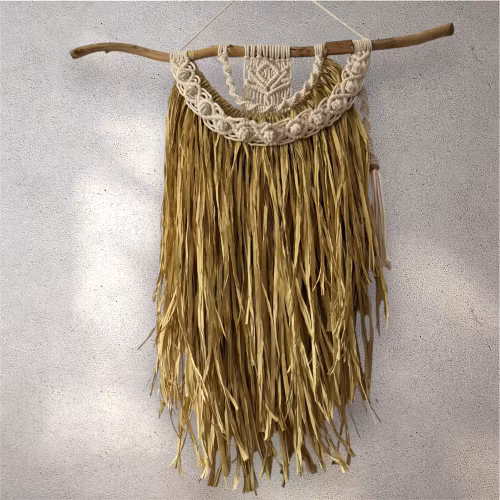 Väggbonad Raffia - Makramé