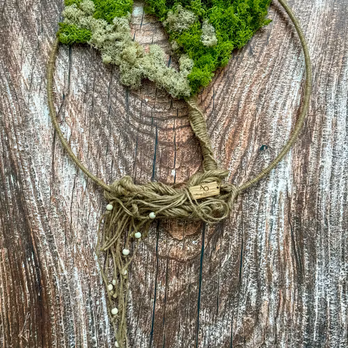 Livets träd med mossa-Macramé