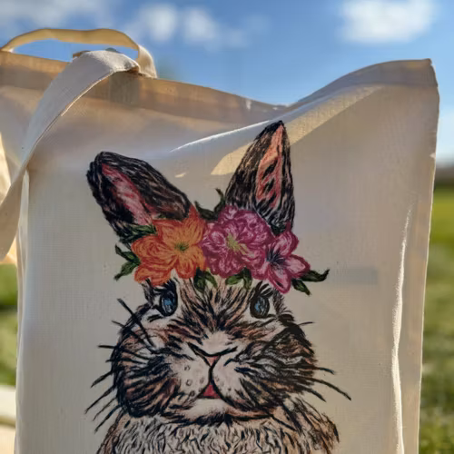 TYGPÅSE - HARE/BLOMMA