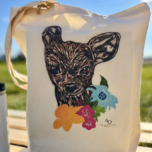 TYGPÅSE - RÅDJUR/VÅRSBLOMMA