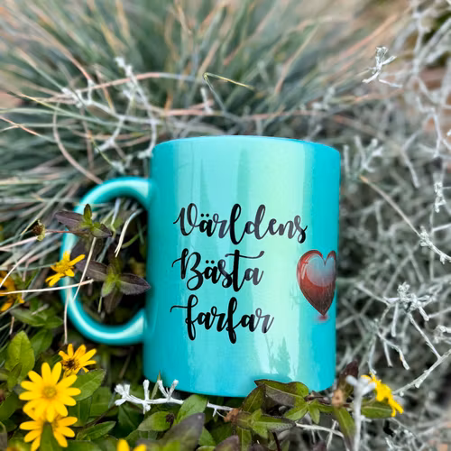 Mugg Världens Bästa Farfar – Pärlgrön(sista exemplaret) ✨