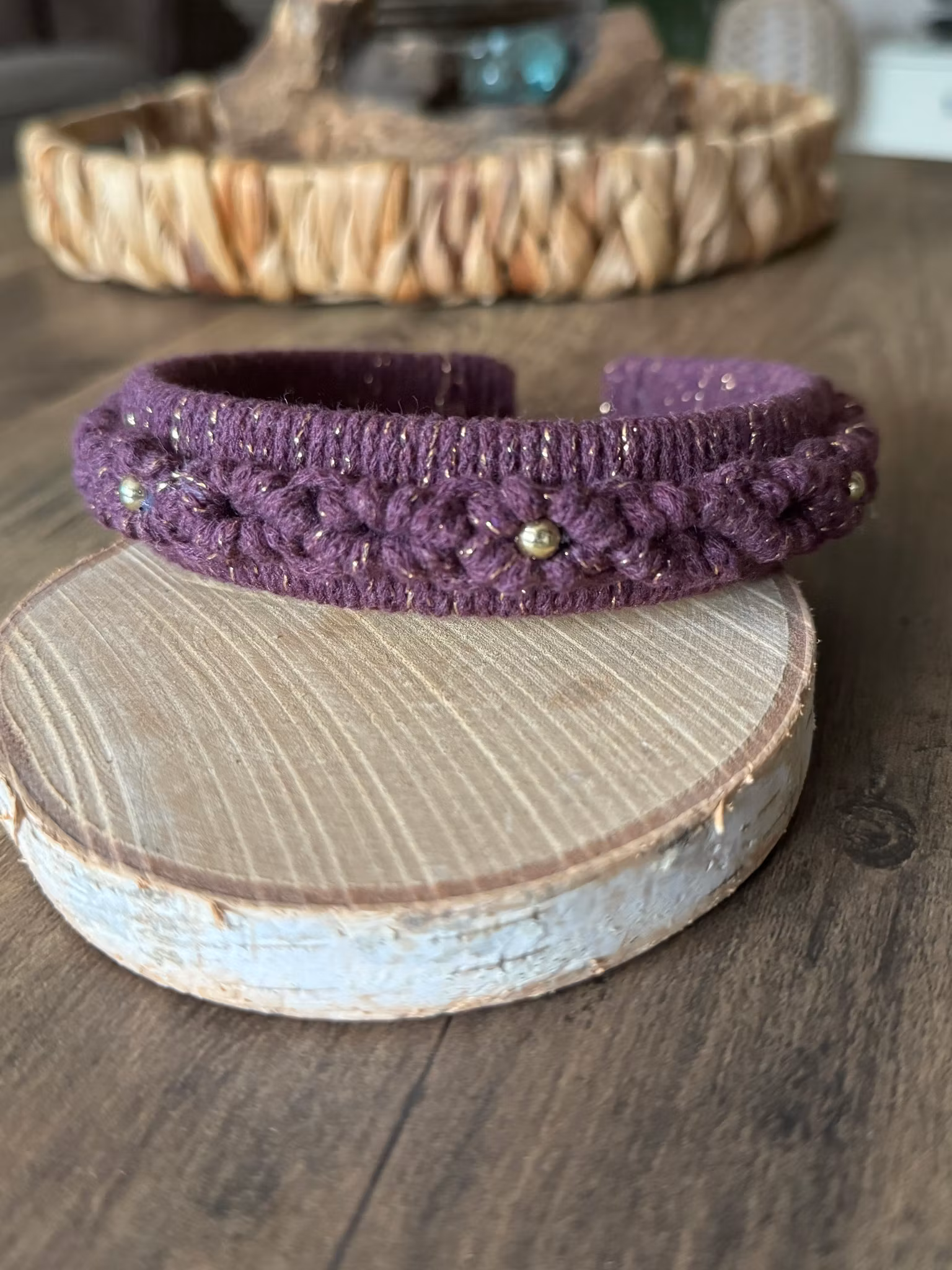Diadem makrame-golden blackberry