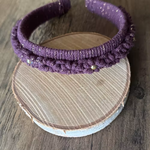 Diadem makrame-golden blackberry