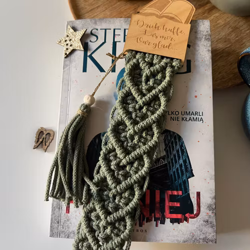 MakramĂ© bokmĂ€rke Drick kaffe, lĂ€s merâŠ