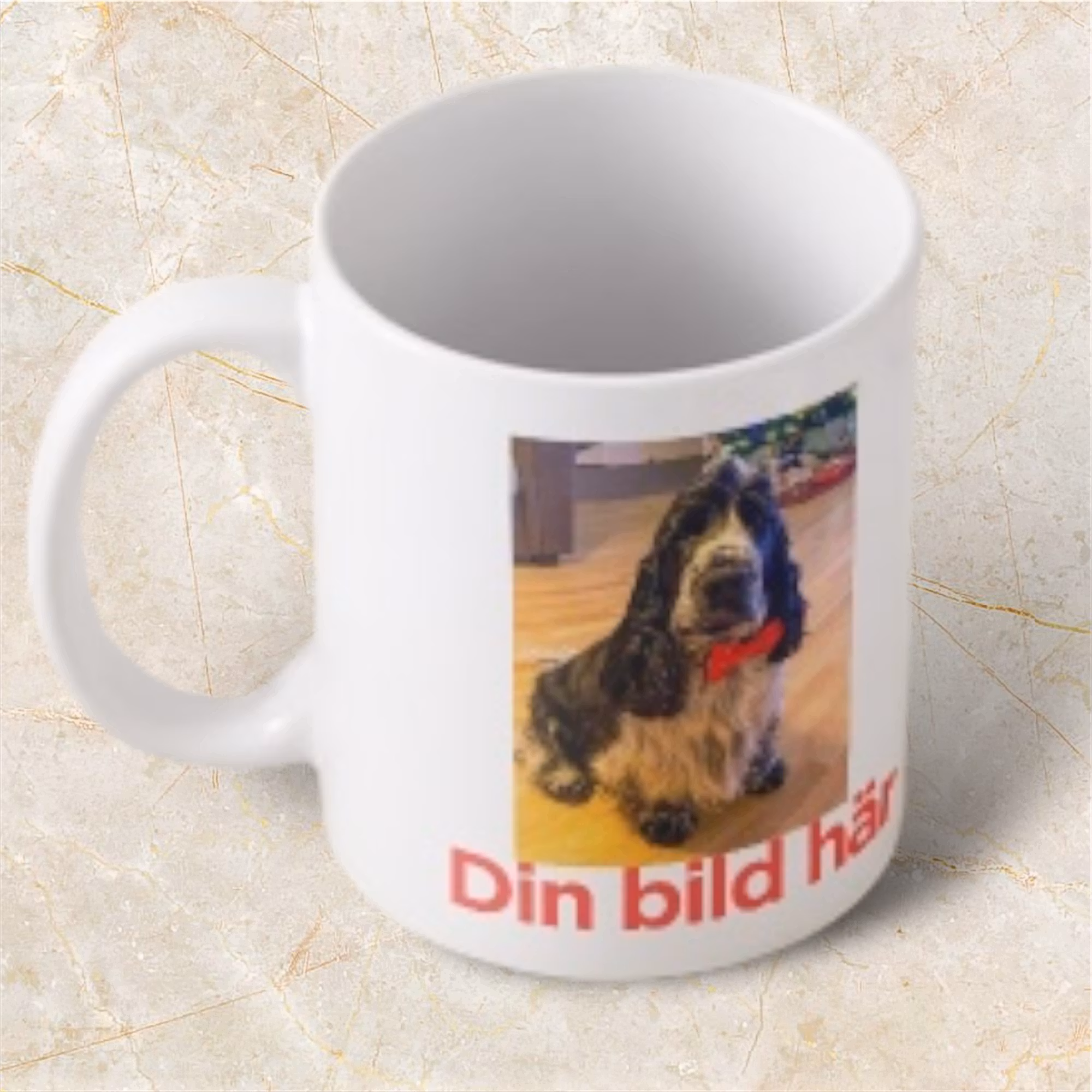 Mugg med eget tryck/text/bild  325 ml - Vit