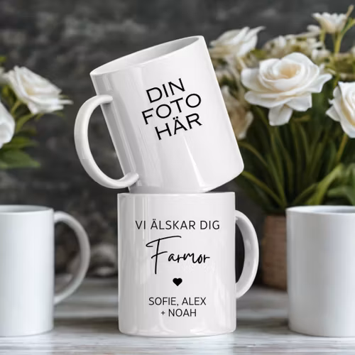 Personlig mugg till mor- och farföräldrar