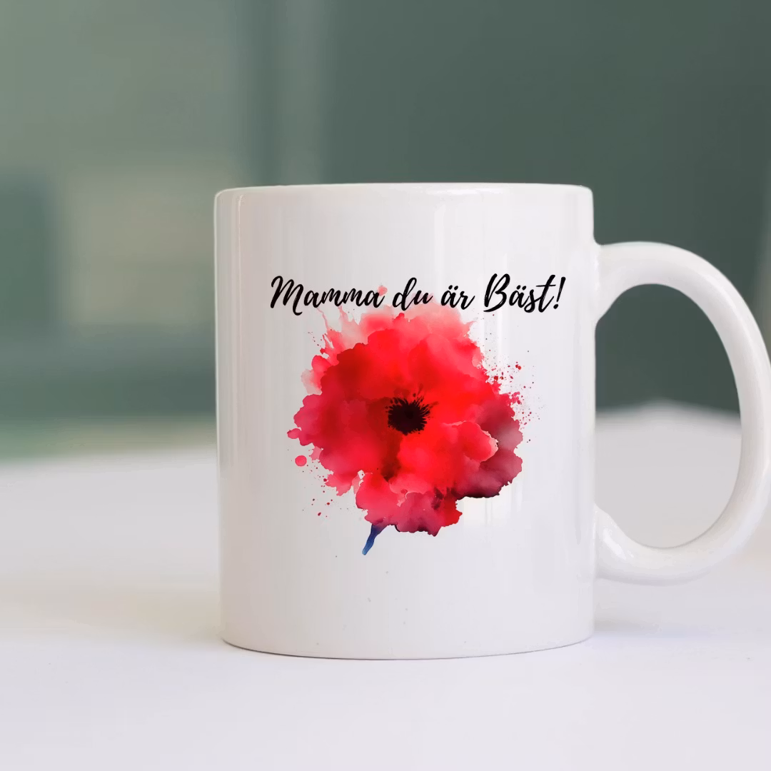 Personlig mugg - Mamma du är bäst!