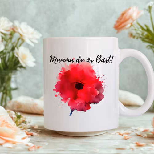 Personlig mugg - Mamma du är bäst!