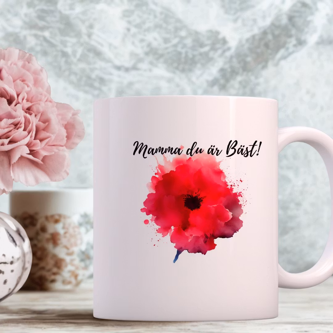 Personlig mugg - Mamma du är bäst!