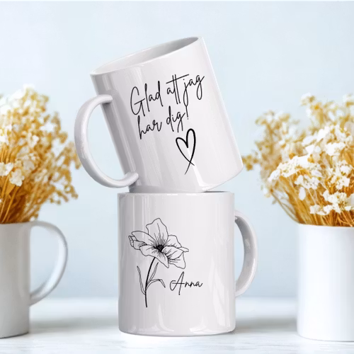 Personlig mugg-Glad att jag har dig med namn