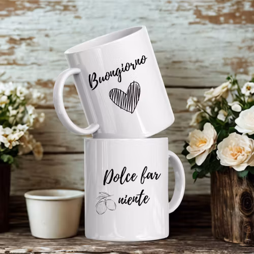 Buongiorno – mugg med hjärta och italiensk känsla
