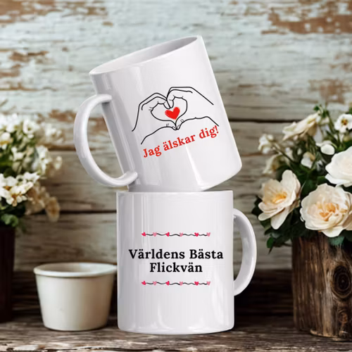 Mugg Världens Bästa Flickvän/Pojkvän