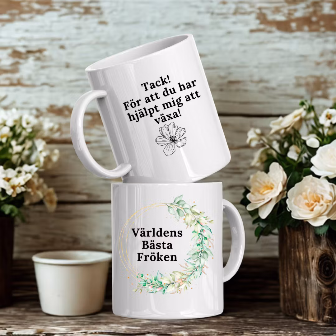 Världens Bästa Lärare/Fröken - ram med lov