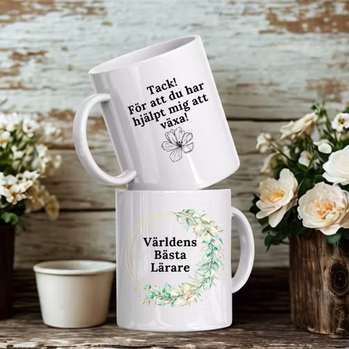 Världens Bästa Lärare/Fröken - ram med lov