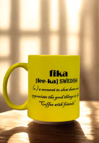 Gul Neon Mugg – FIKA Definition