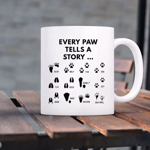 Every Paw – Mugg med djurspår & personlig text